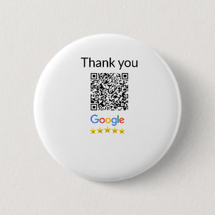 Simple minimal q r code add logo scan code name we 6 cm round badge