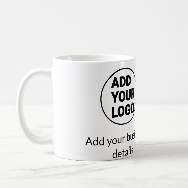 Simple minimal q r code add logo scan code name we coffee mug (Left)