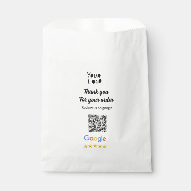 Simple minimal q r code add logo scan code name we favour bag (Front)