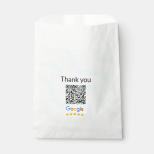 Simple minimal q r code add logo scan code name we favour bag