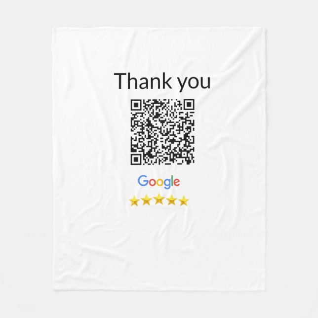 Simple minimal q r code add logo scan code name we fleece blanket (Front)