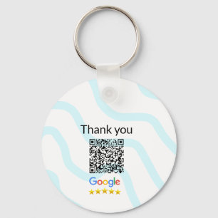 Simple minimal q r code add logo scan code name we key ring