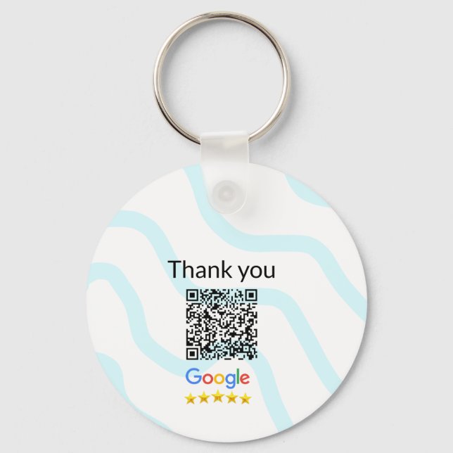 Simple minimal q r code add logo scan code name we key ring (Front)
