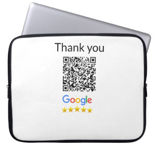 Simple minimal q r code add logo scan code name we laptop sleeve