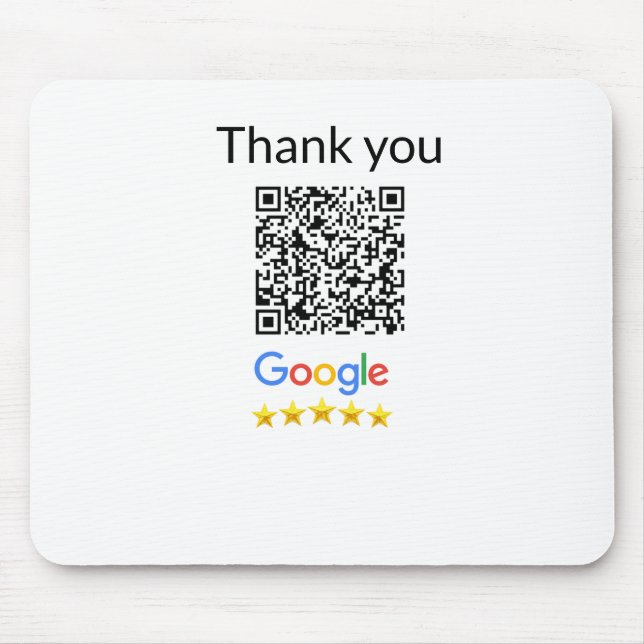 Simple minimal q r code add logo scan code name we mouse pad (Front)