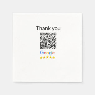 Simple minimal q r code add logo scan code name we napkin