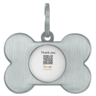Simple minimal q r code add logo scan code name we pet ID tag