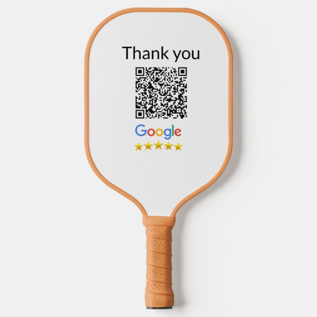 Simple minimal q r code add logo scan code name we pickleball paddle (Front)