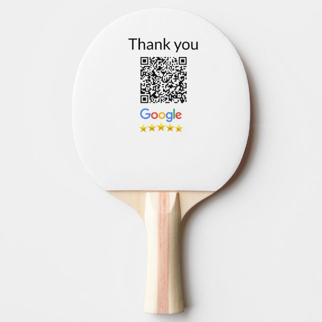 Simple minimal q r code add logo scan code name we ping pong paddle (Front)