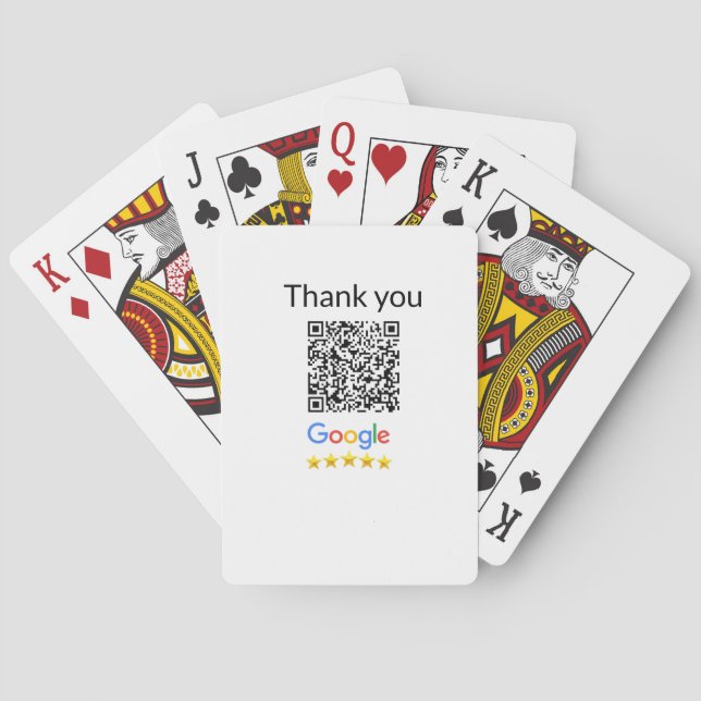 Simple minimal q r code add logo scan code name we playing cards (Back)