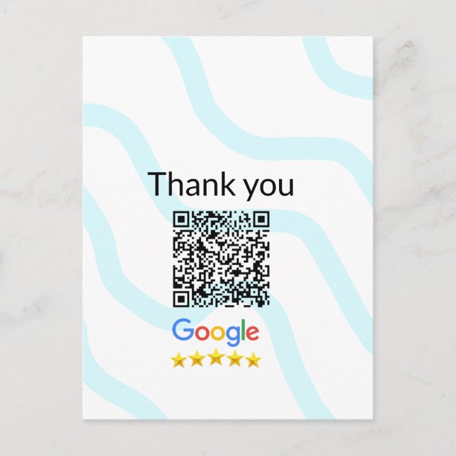 Simple minimal q r code add logo scan code name we postcard (Front)