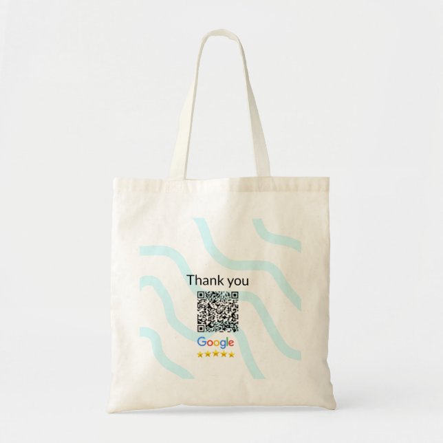 Simple minimal q r code add logo scan code name we tote bag (Front)