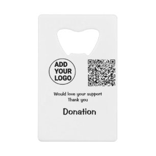 Simple minimal q r code add logo social-media text