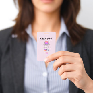 Simple minimal q r code social instagram logo addr ID badge