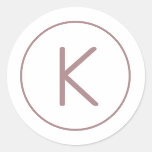 simple minimal rose gold monogram envelope seals