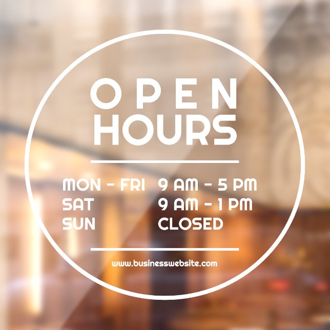 Simple Minimal Round Business Open Hours Window Cl (Sheet 2)