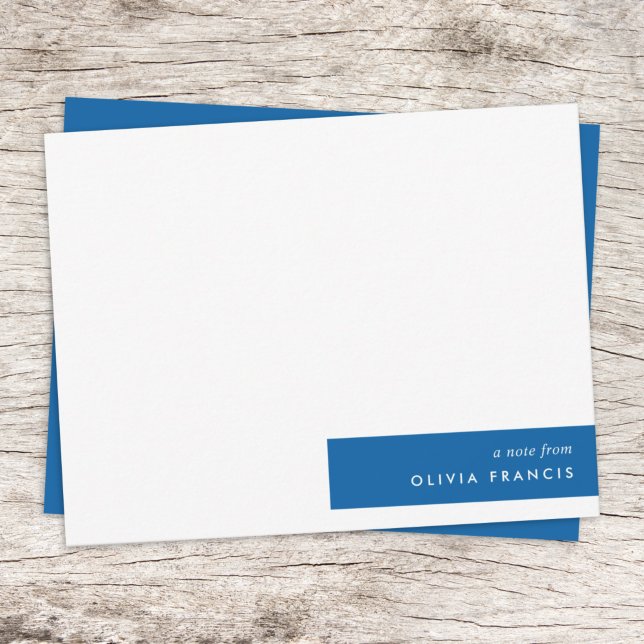 Simple Minimal Royal Blue Modern Colour Block Card (Creator Uploaded)