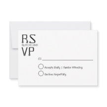 Simple Minimal rsvp card