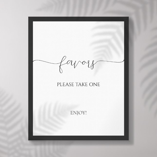 Simple Minimal Script Bridal Shower Favours Sign (Creator Uploaded)