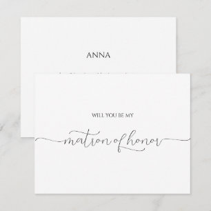Simple Minimal Script Matron of Honour Proposal