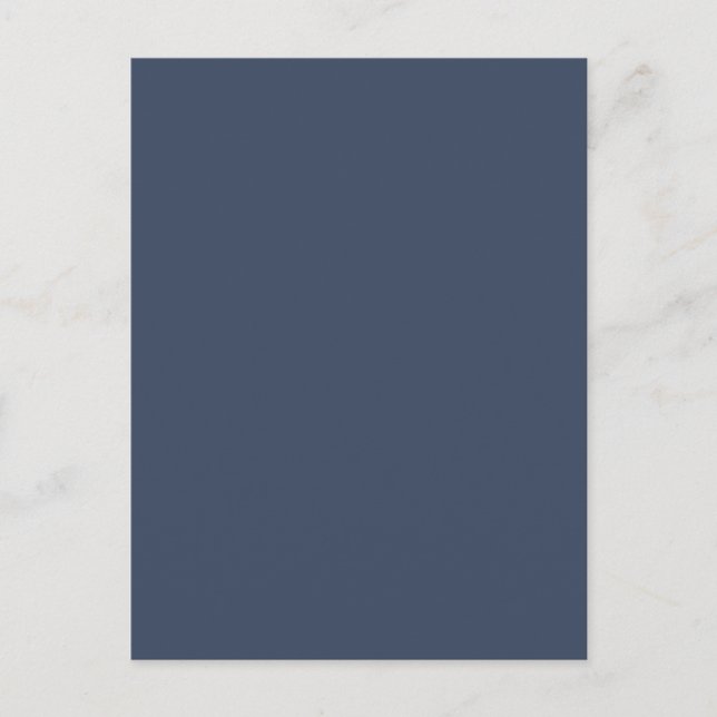 simple minimal solid color custom blue gray rich  postcard (Front)