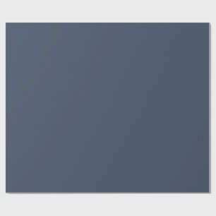 simple minimal solid color custom blue gray rich wrapping paper