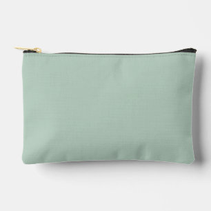 simple minimal solid color custom green gray boho accessory pouch