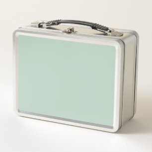 simple minimal solid color custom green gray boho metal lunch box