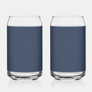 simple minimal solid colour custom blue grey rich can glass