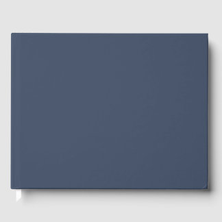 simple minimal solid colour custom blue grey rich  guest book