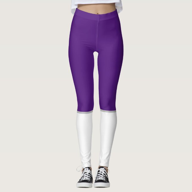 simple minimal solid colour custom leggings (Front)