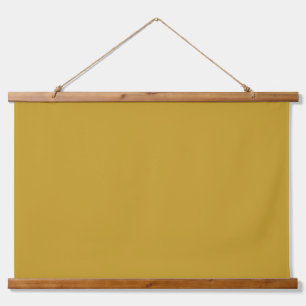simple minimal solid colour custom mustard golden hanging tapestry