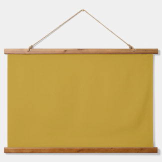simple minimal solid colour custom mustard golden hanging tapestry