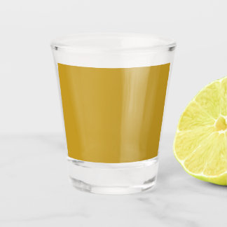 simple minimal solid colour custom mustard golden shot glass