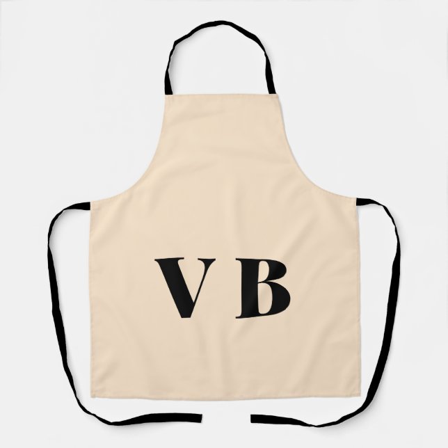 simple minimal solid colour custom pastel custom  apron (Front)