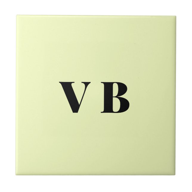simple minimal solid colour custom pastel custom  ceramic tile (Front)