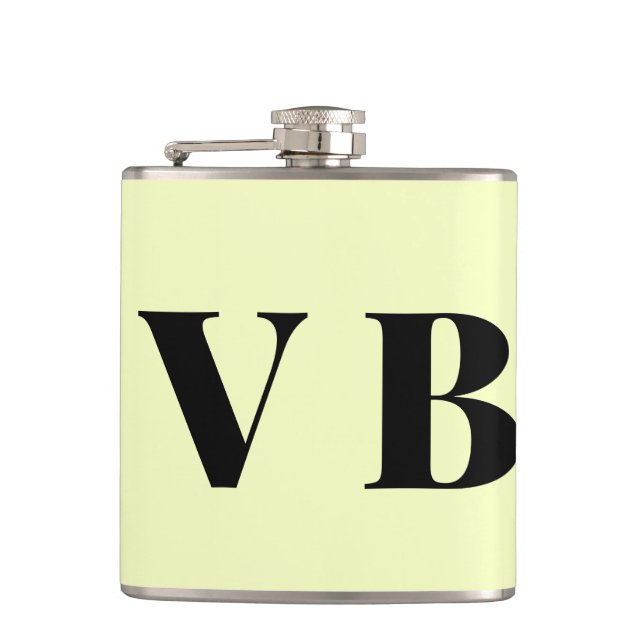 simple minimal solid colour custom pastel custom  hip flask (Front)