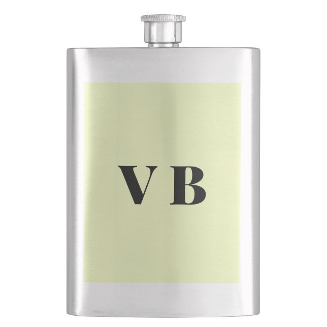 simple minimal solid colour custom pastel custom  hip flask (Front)