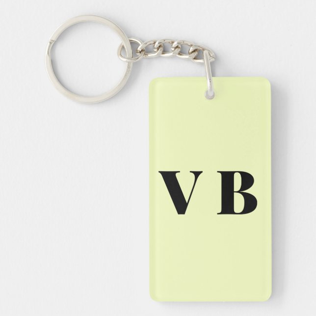 simple minimal solid colour custom pastel custom  key ring (Front)