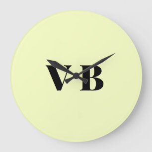 simple minimal solid colour custom pastel custom large clock