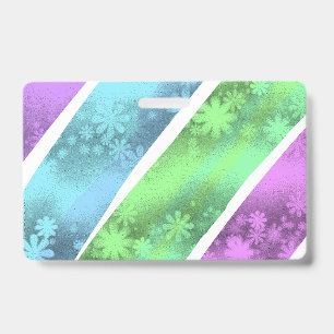 simple minimal solid colour custom personalised ID badge