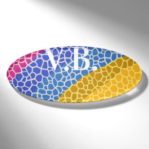 simple minimal solid colour custom personalised th name tag
