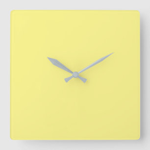 simple minimal solid colour custom square wall clock