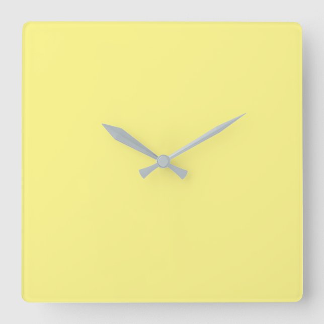 simple minimal solid colour custom   square wall clock (Front)