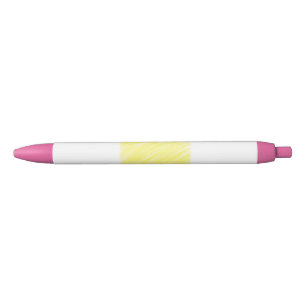 simple minimal solid colour custom yellow pastel a black ink pen