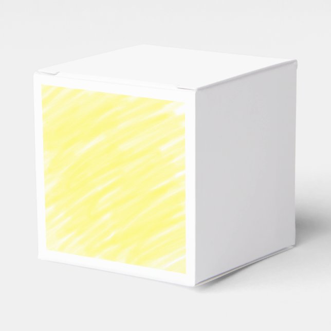 simple minimal solid colour custom yellow pastel a favour box (Front Side)