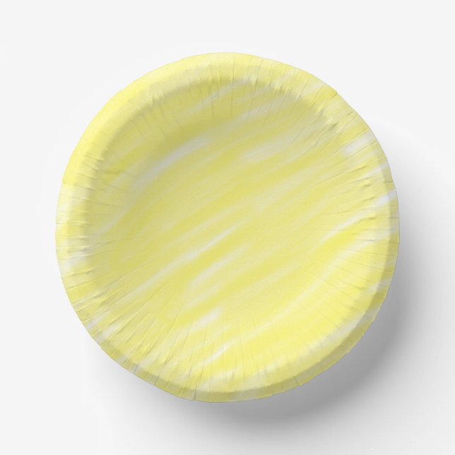 simple minimal solid colour custom yellow pastel a paper plate (Front)