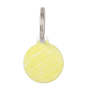 simple minimal solid colour custom yellow pastel a pet tag