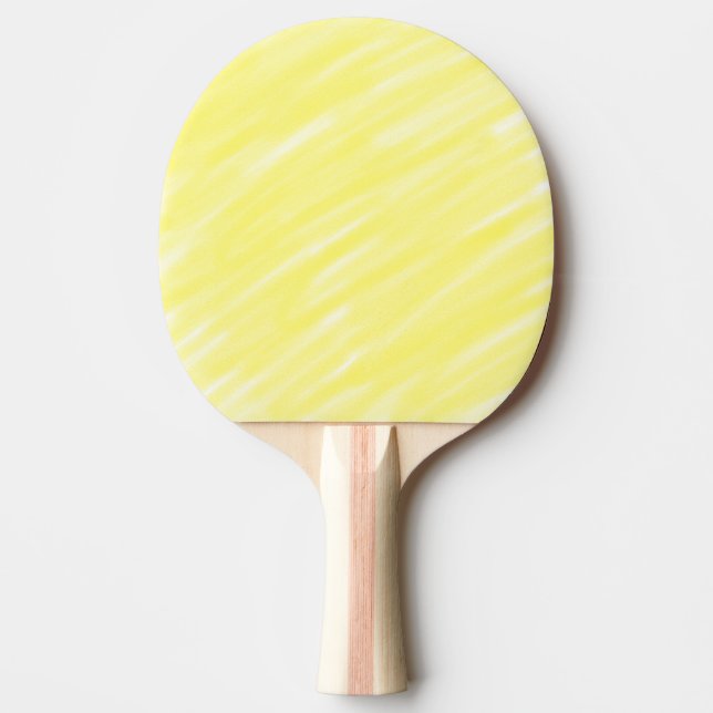 simple minimal solid colour custom yellow pastel a ping pong paddle (Front)