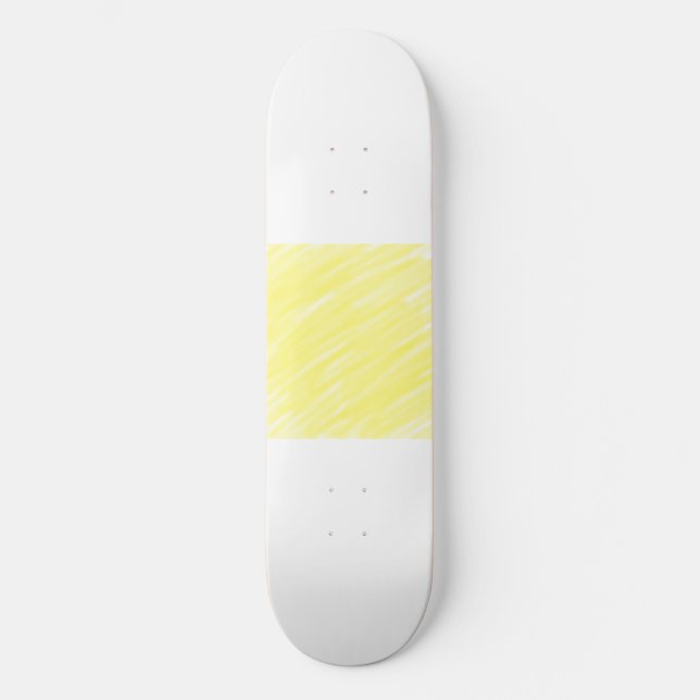 simple minimal solid colour custom yellow pastel a skateboard (Front)